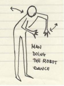 man doing the robot dance